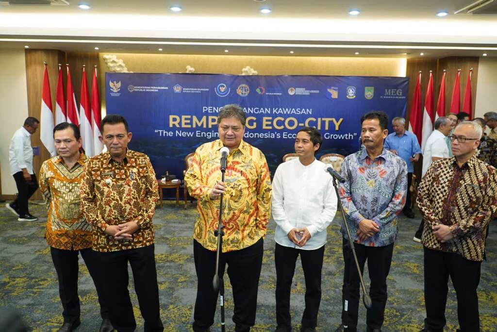 Acara Launching Program Pengembangan Kawasan Rempang KPBPB Batam Provinsi Kepulauan Riau, di Jakarta, Rabu (12/4)